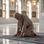 Ilustrasi muslim berdoa setelah sholat ashar di hari Jumat
