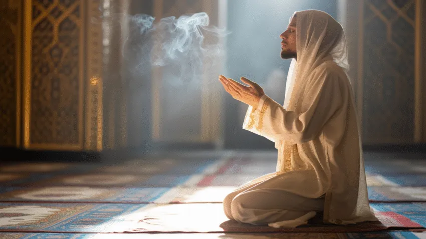 Ilustrasi doa untuk menyembuhkan orang sakit dengan tangan terangkat