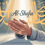 Ilustrasi doa untuk menyembuhkan segala penyakit dengan tangan yang sedang berdoa dan cahaya spiritual