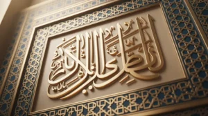 Ilustrasi kata kata bijak Umar bin Khattab dengan kaligrafi Arab