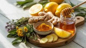 Ramuan obat amandel herbal tradisional dengan bahan alami