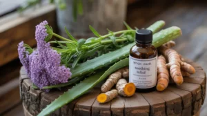 Berbagai obat herbal untuk mengatasi ambeien seperti daun ungu, lidah buaya, dan kunyit