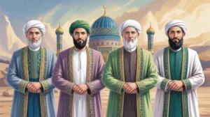 Ilustrasi 4 Khulafaur Rasyidin - Abu Bakar, Umar, Utsman, dan Ali