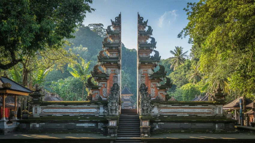 Pura sebagai tempat ibadah umat Hindu dengan arsitektur tradisional Bali
