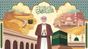 Ilustrasi perjalanan hidup Nabi Muhammad SAW dari lahir hingga wafat