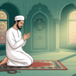 Ilustrasi seseorang sedang melaksanakan shalat sunnah rawatib