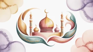 Ilustrasi talak artinya perceraian dalam Islam dengan latar masjid