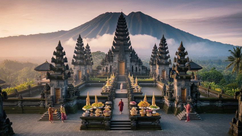 Pura Besakih sebagai tempat ibadah umat Hindu terbesar di Bali