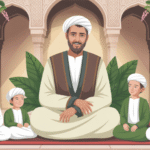 Ilustrasi keluarga Umar bin Khattab dengan anak-anaknya